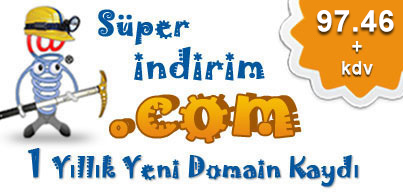 .com domain kayd�nda s�per fiyat 15 TL+kdv